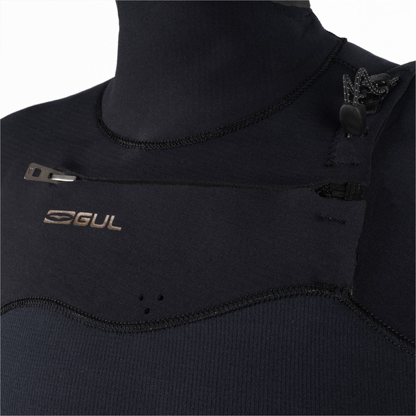 2024 Gul Mujer Viper 6/5/4mm Chest Zip Con Capucha Neopreno VR1226/C2 - Black